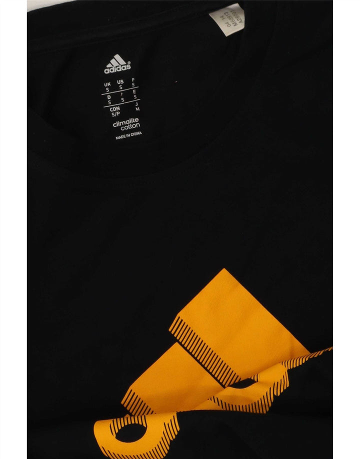 Adidas Herre Climalite grafisk T-shirt top lille sort bomuld