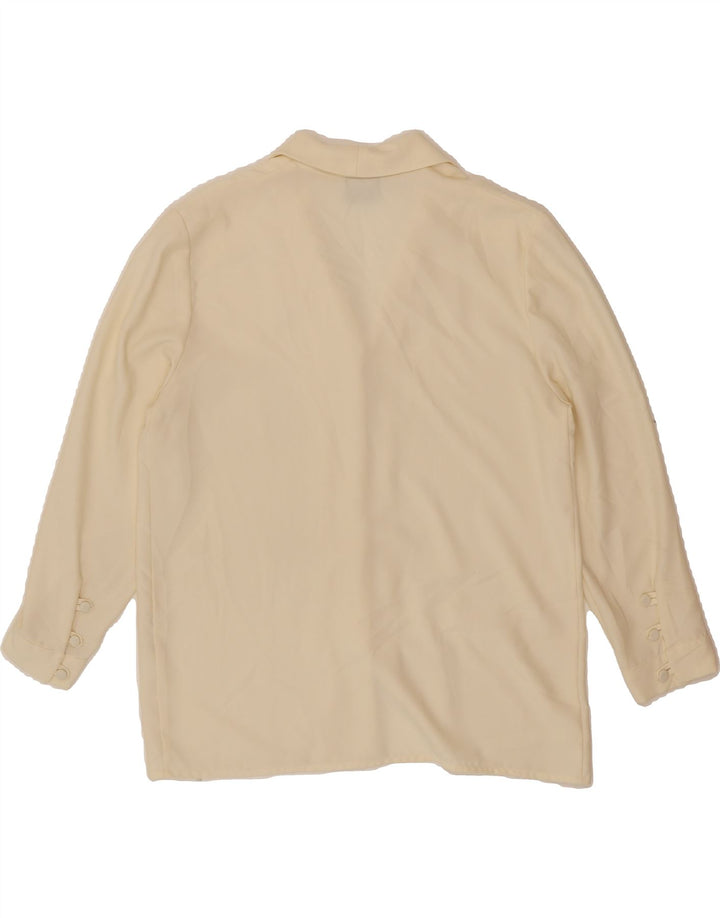 LUISA SPAGNOLI Womens 3/4 Sleeve Shirt Blouse IT 44 Medium Off White Vintage Luisa Spagnoli and Second-Hand Luisa Spagnoli from Messina Hembry 