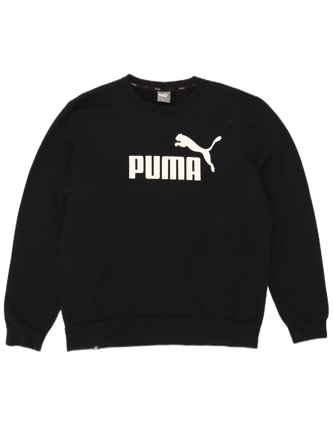 Puma Herre Grafisk Sweatshirt Jumper Stor Sort Bomuld
