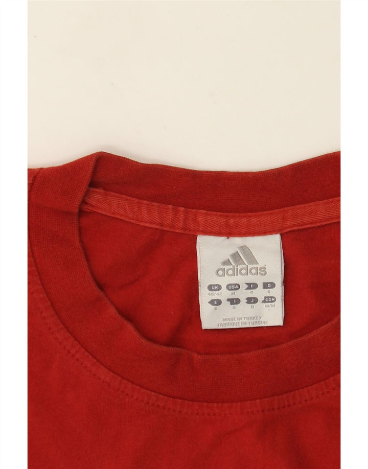 ADIDAS Grafisk T-shirt top til mænd UK 40/42 Medium Rød