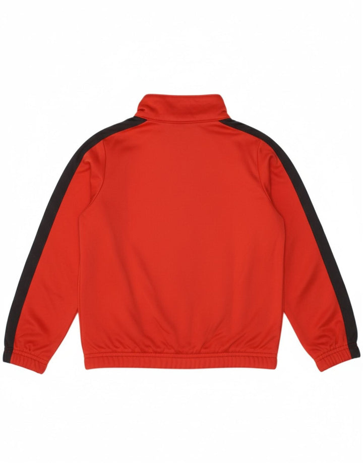 NIKE Boys Tracksuit Top Jacket 3-4 Years XS Red Colourblock Polyester