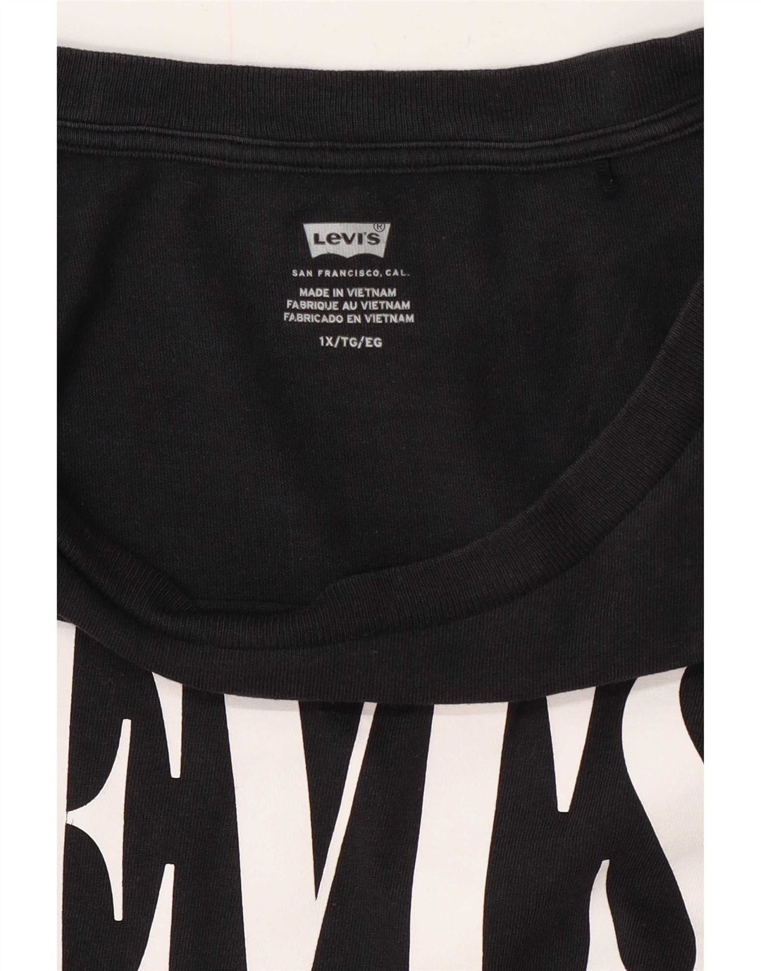 Levi's Dame Grafisk T-Shirt Top UK 18 XL Sort