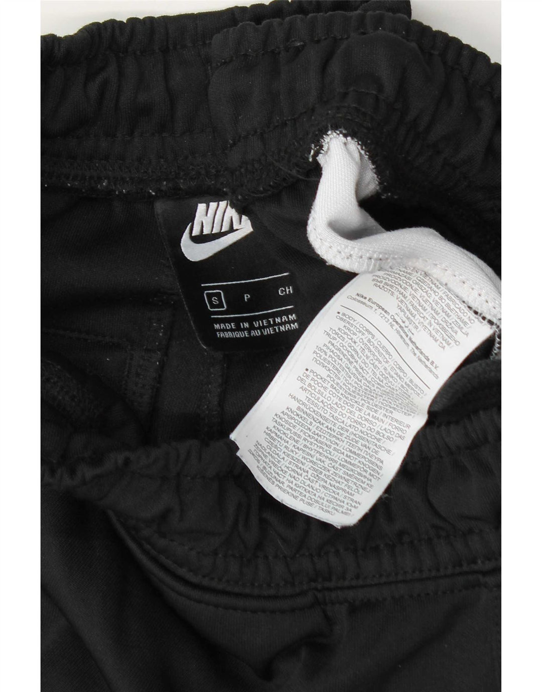 Nike Swoosh grafiske træningsdragtbukser til mænd Small Black Colourblock