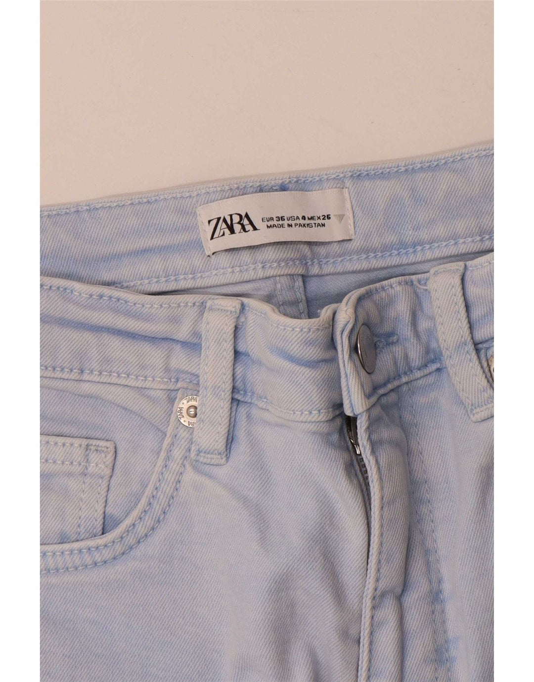 Zara Dame Bootcut Jeans EU 36 XS W26 L28 Blå Bomuld
