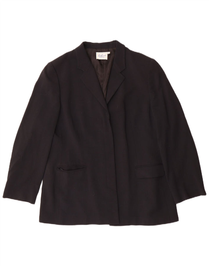 LUISA SPAGNOLI Womens Open Blazer Jacket IT 50 XL Black