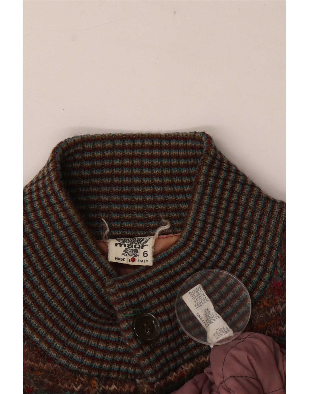 Vintage Strik Bomber Jacket UK 38 Medium Brun Flecked Wool