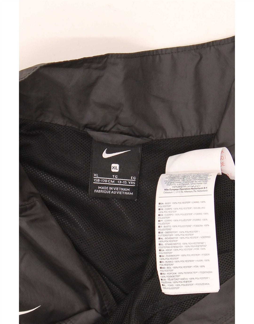 Nike Boys træningsdragt topjakke 13-14 år XL Sort polyester