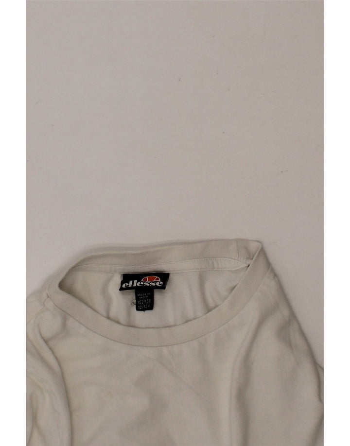 ELLESSE Boys Graphic T-Shirt Top 12-13 Years White Cotton Vintage Ellesse and Second-Hand Ellesse from Messina Hembry 