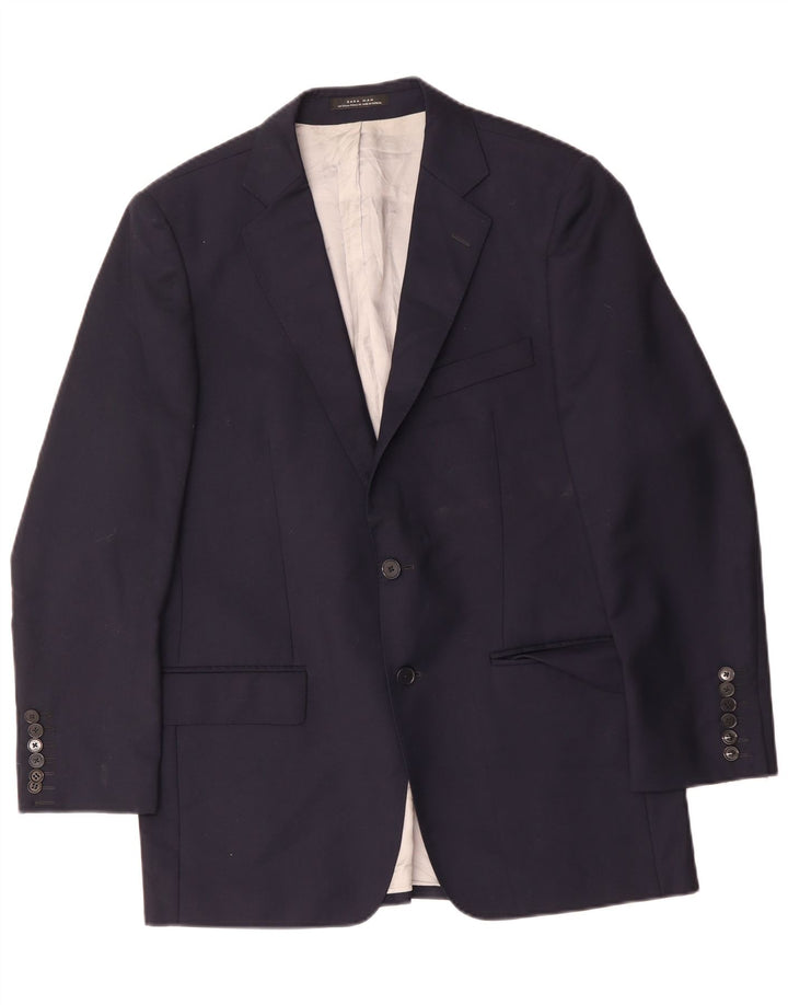 Zara Herre 2-knaps blazerjakke EU 54 XL Marineblå