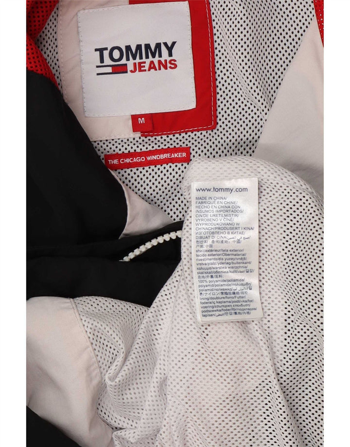 Tommy Hilfiger Herre Windbreaker Jacket UK 38 Medium White Colourblock