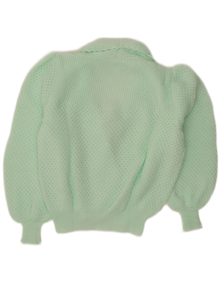 Vintage dame cardigan sweater UK 14 Medium Turkis