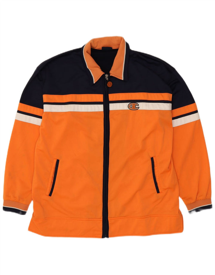 Champion Herre træningsdragt Topjakke Stor Orange Colourblock Polyester
