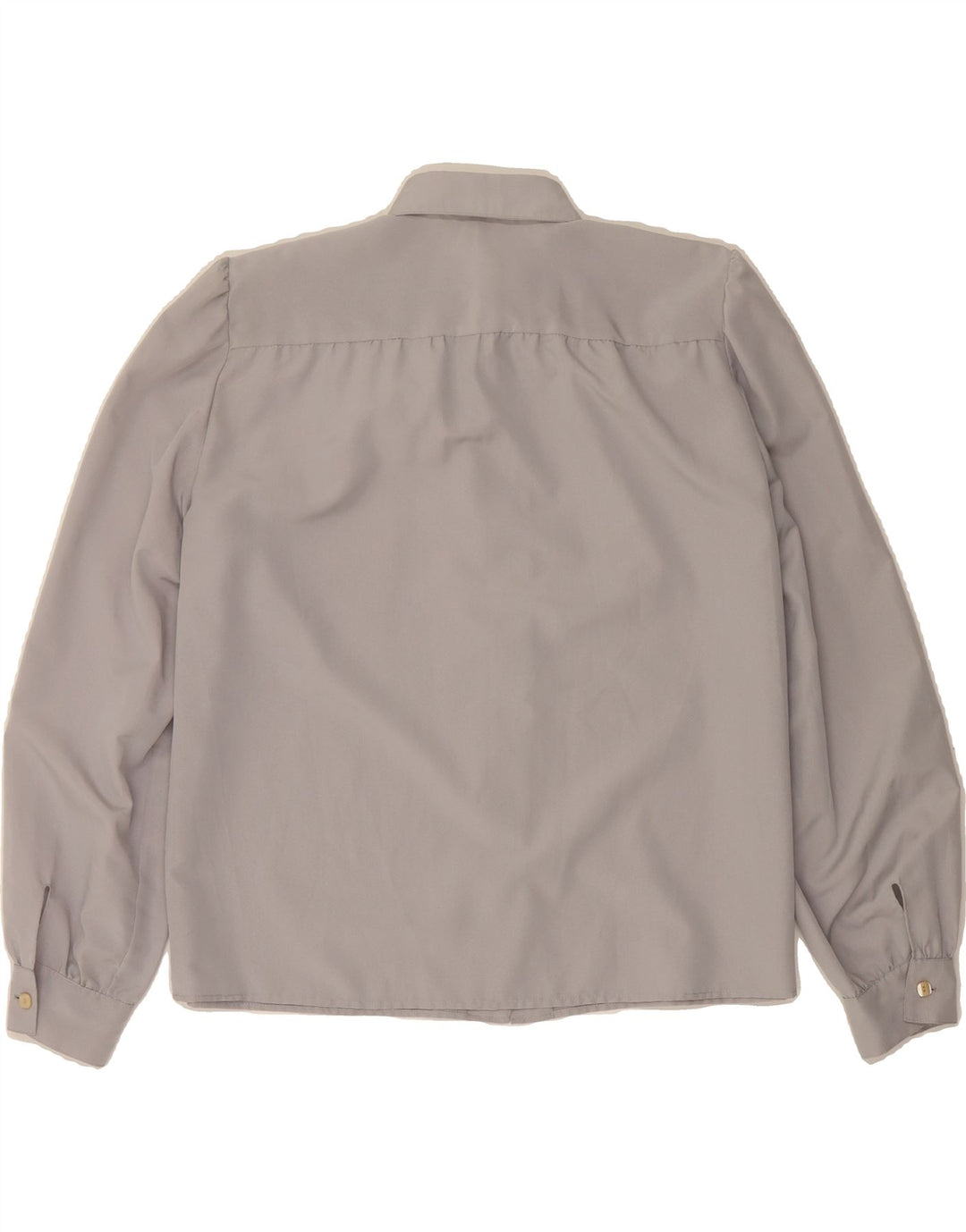 VINTAGE Womens Shirt Blouse UK 16 Large Grey Vintage Vintage and Second-Hand Vintage from Messina Hembry 