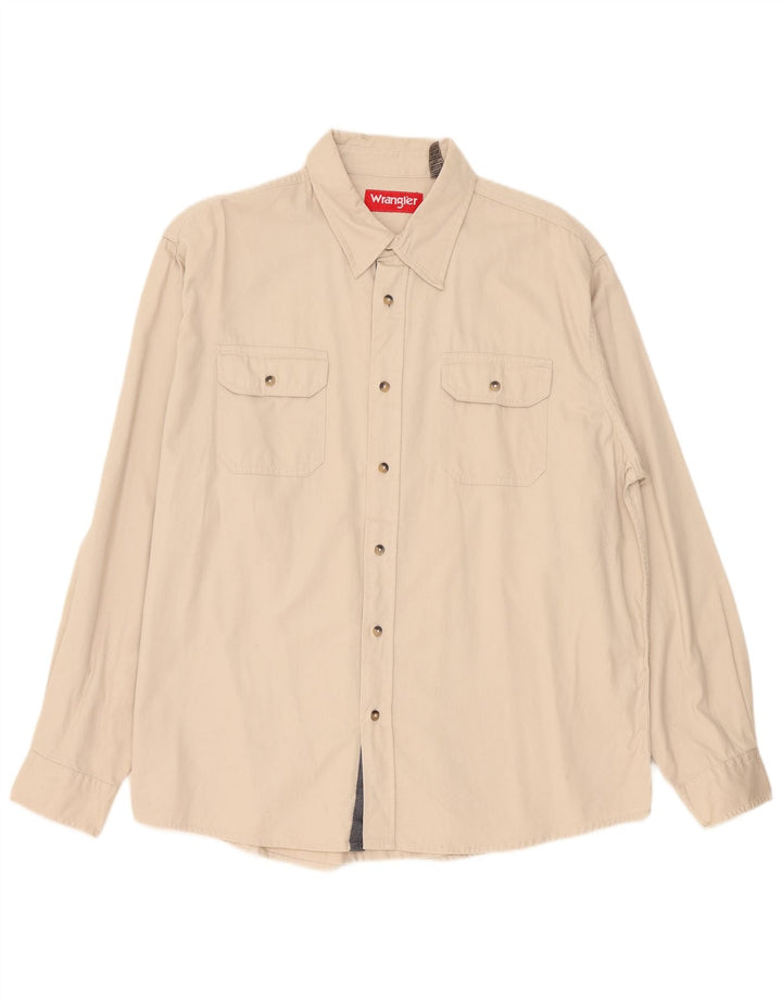 Wrangler herreskjorte XL beige bomuld
