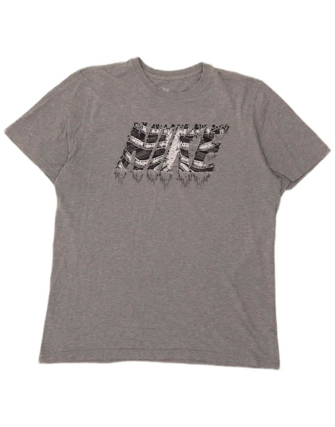 Nike Herre Standard Fit Grafisk T-Shirt Top XL Grå