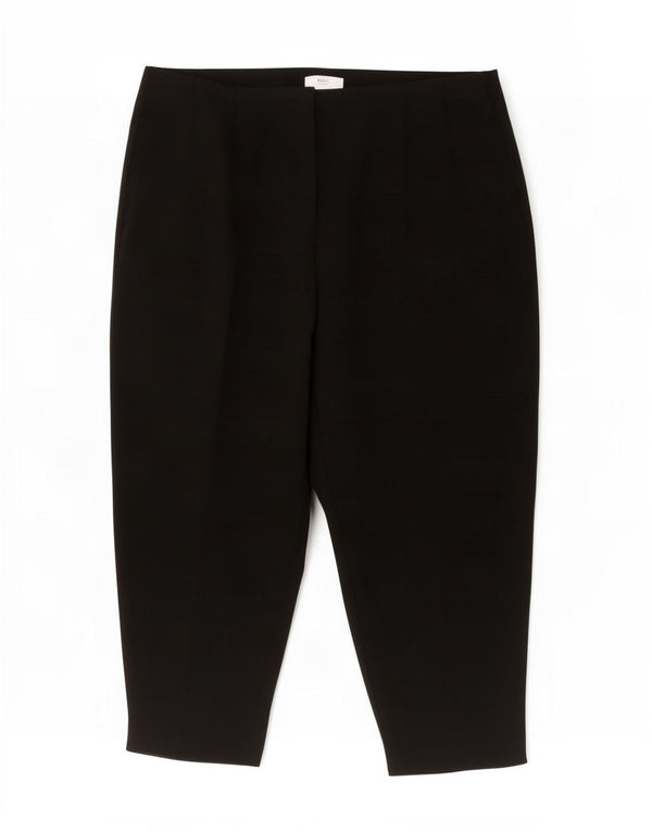 Marks & Spencer, højtaljede cropped bukser til kvinder UK 22 3XL W42 L24 Sort