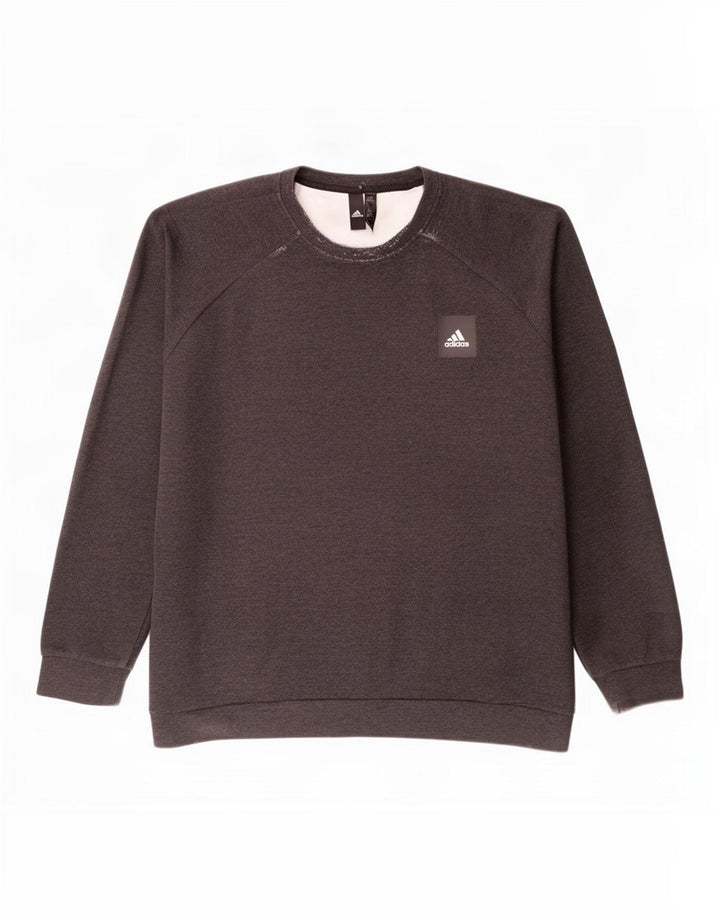 Adidas Herre Sweatshirt Jumper 2XL Grå Bomuld