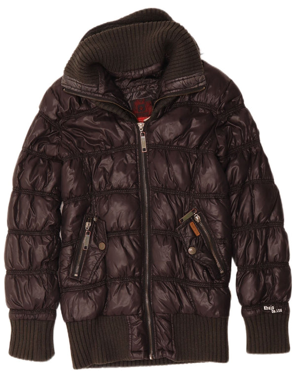 KHUJO Polstret hættejakke til kvinder UK 18 XL Marineblå