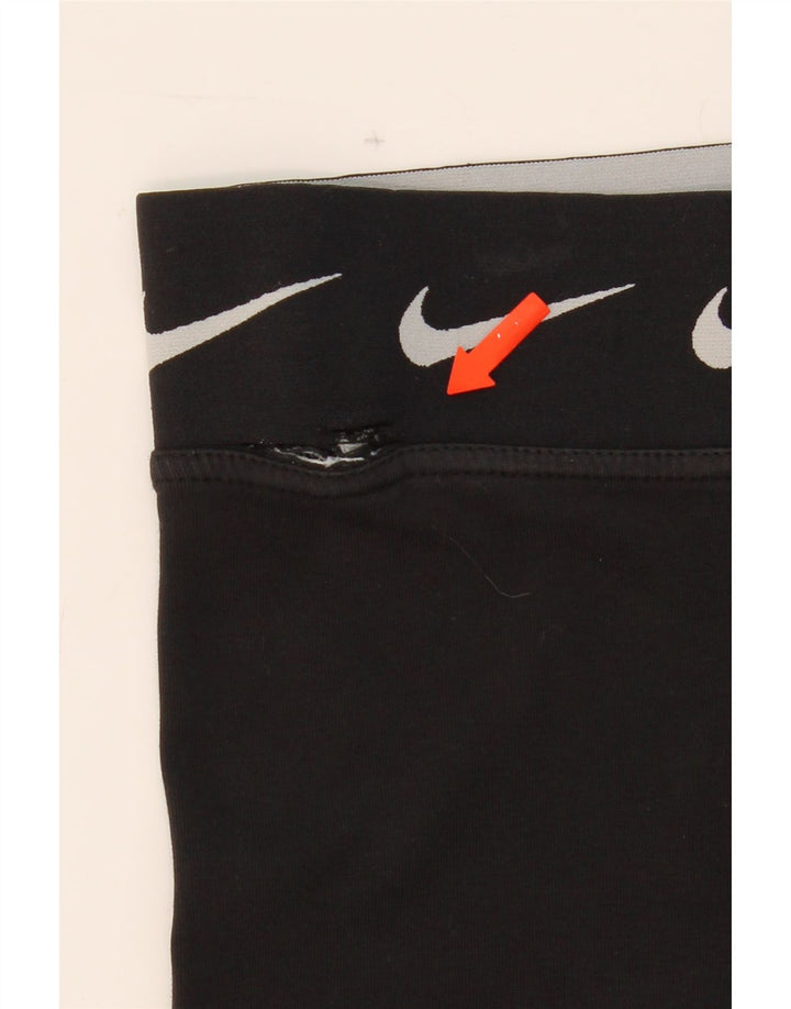 NIKE Womens Graphic Leggings UK 14 Medium  Black Cotton Vintage Nike and Second-Hand Nike from Messina Hembry 