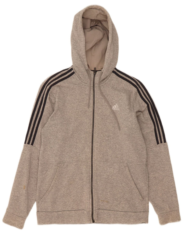 Adidas Herre 3D Arc Zip Hoodie Sweater Medium Grey Bomuld