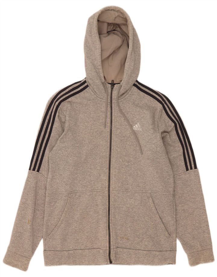 Adidas Herre 3D Arc Zip Hoodie Sweater Medium Grey Bomuld
