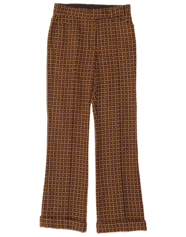 Dkny Dame Lige Casual Bukser US 4 Small W28 L32 Brun ternet uld
