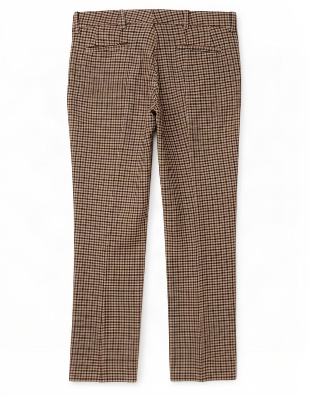 Zara lige chinosbukser til kvinder Medium W28 L28 brun ternet polyester