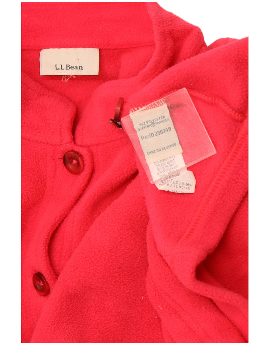 L.L.BEAN Fleecejakke til kvinder UK 16 Large Pink Polyester