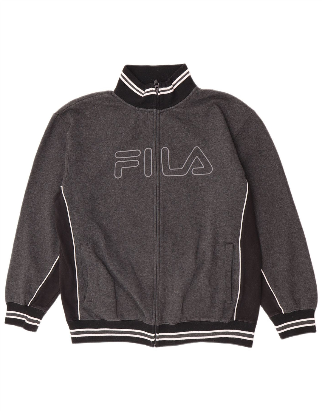 Fila Herre grafisk træningsdragt Topjakke Stor Grå Colourblock