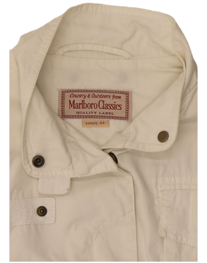 Marlboro Classics Dame Utility Jacket EU 44 XL Hvid Bomuld
