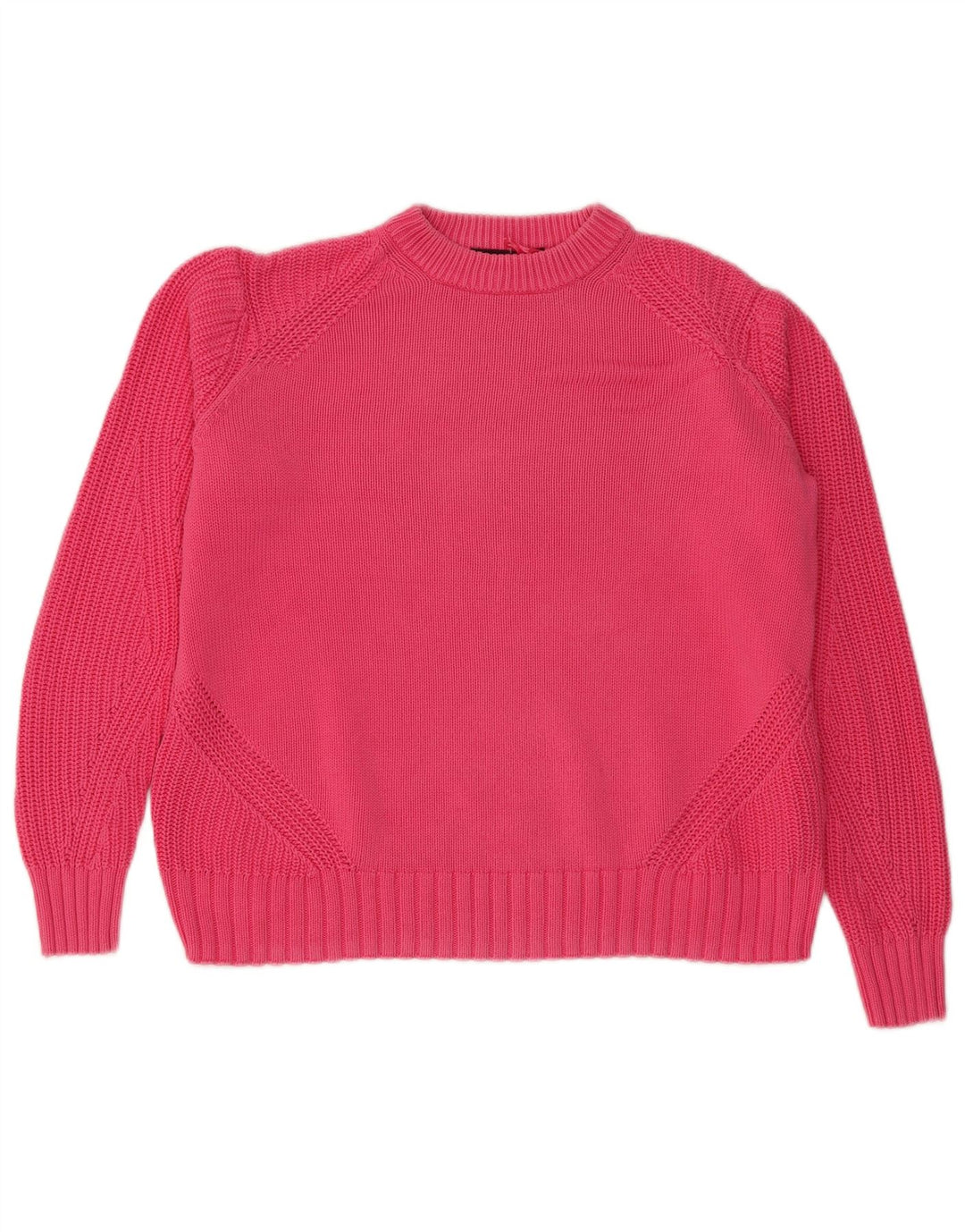 Marks & Spencer Womens Oversized Crew Neck Jumper Sweater UK 14 Medium Pink