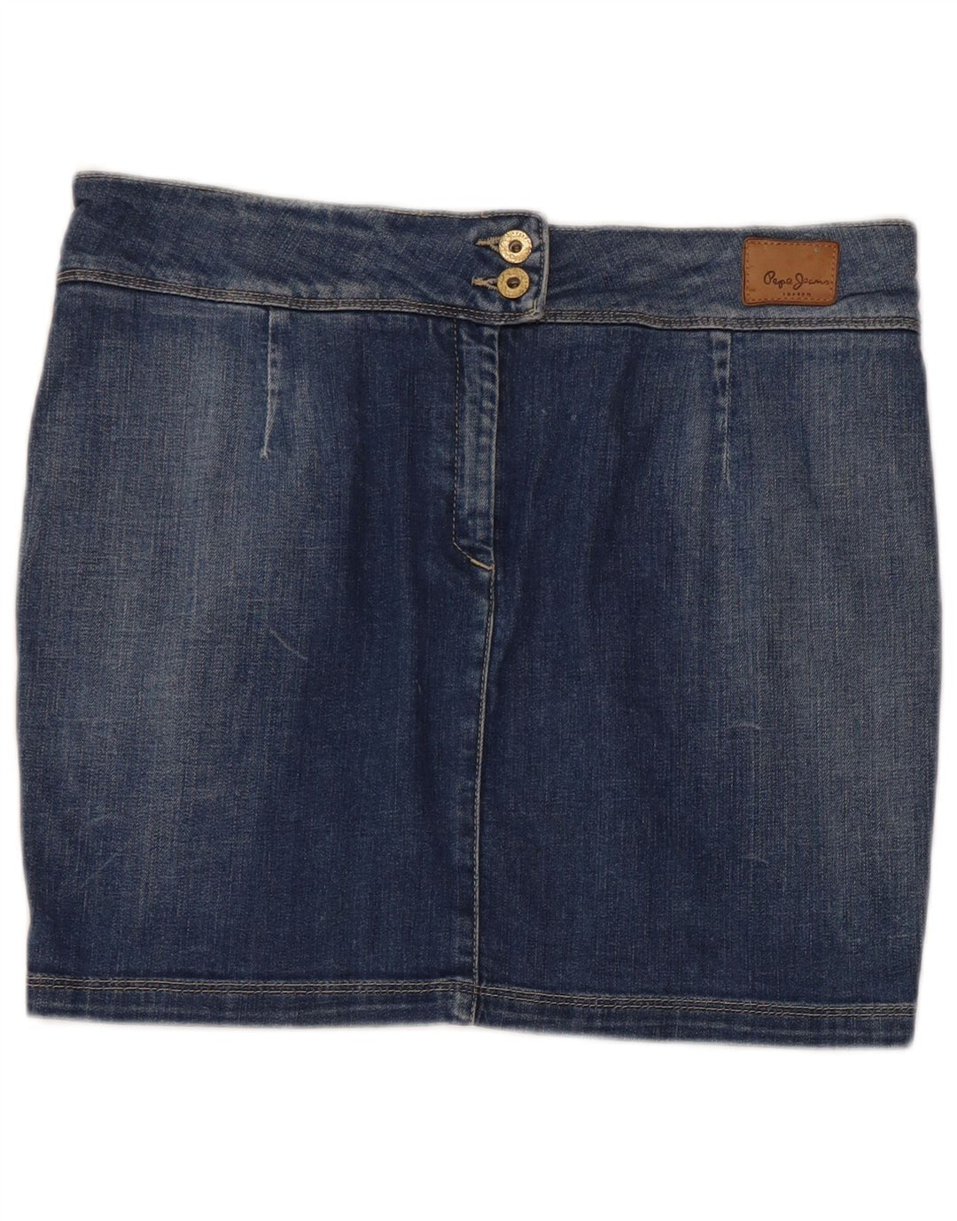 PEPE Jeans Dame Denim Mini Nederdel Stor W32 Blå Bomuld