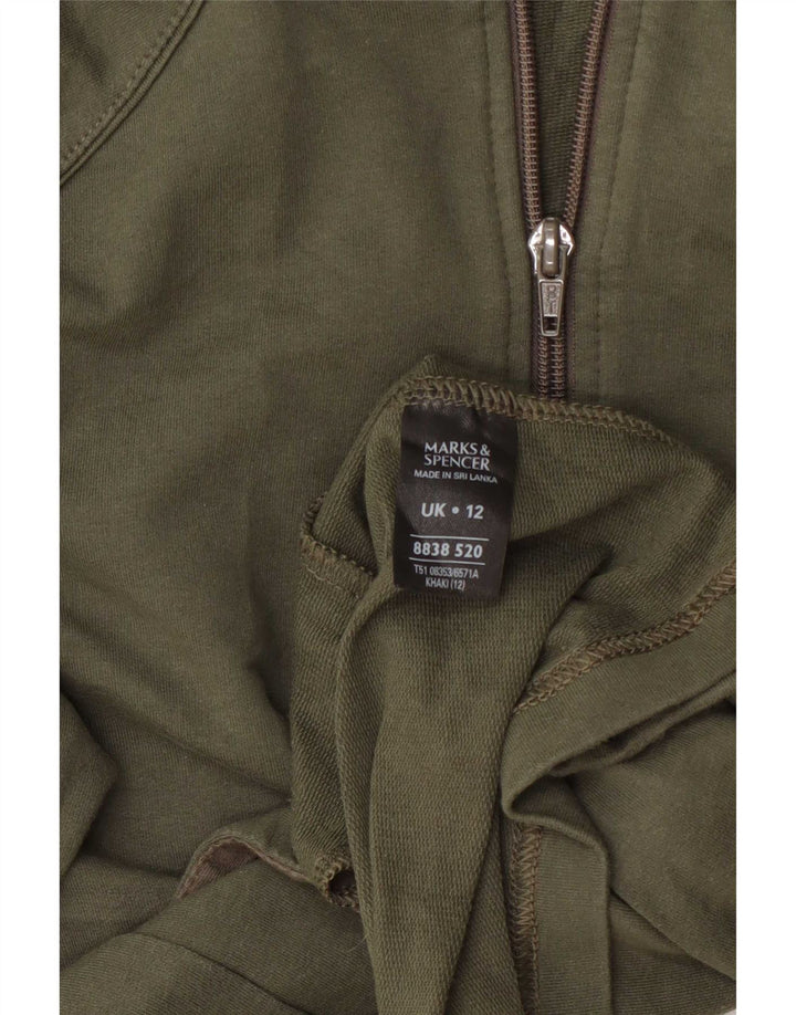 Marks & Spencer Dame træningsdragt Topjakke UK 12 Medium Khaki Bomuld