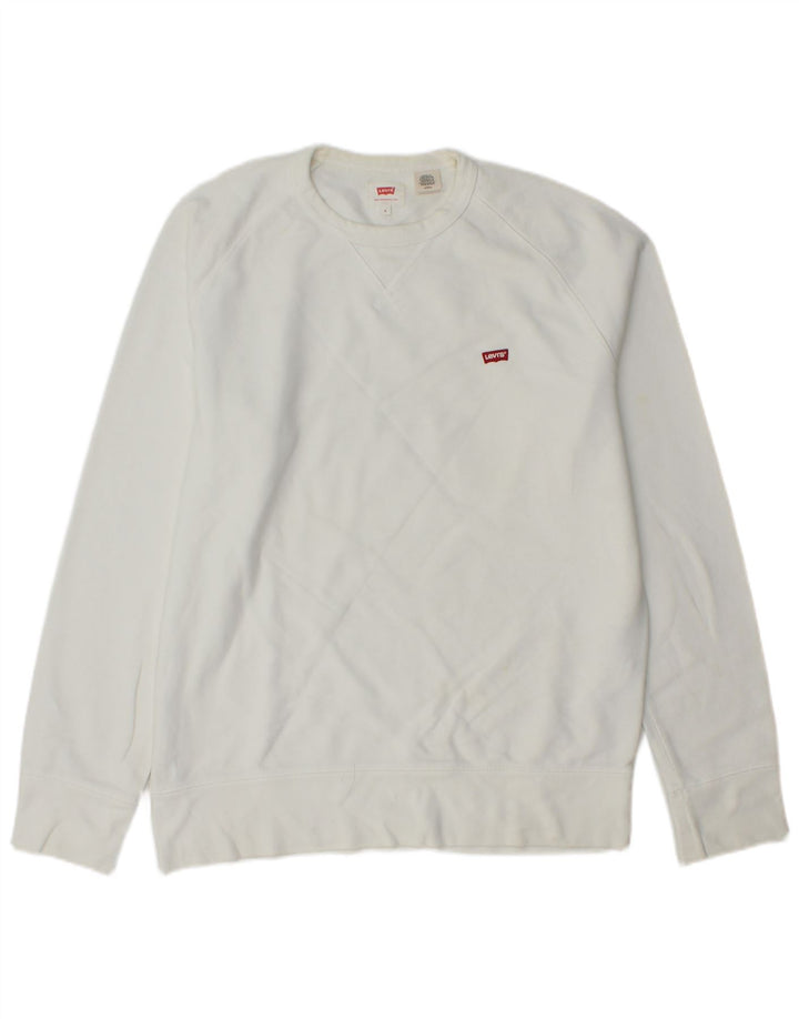 Levi's Sweatshirt til mænd, lille hvid bomuld
