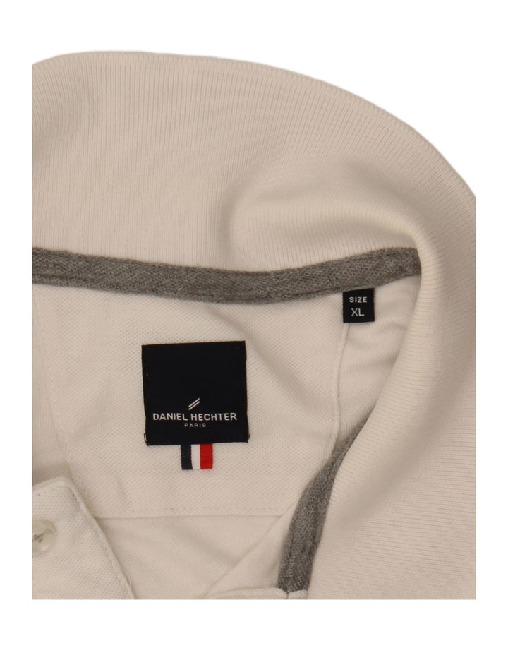 Daniel Hechter Herre grafisk poloshirt XL Hvid