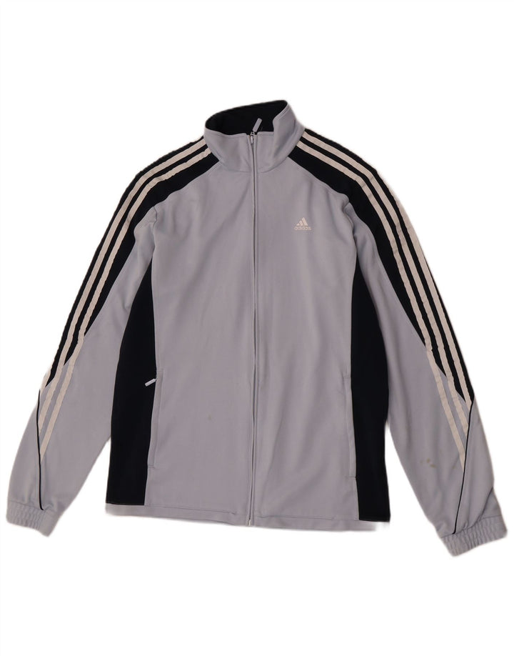 Adidas Træningsdragt til mænd Topjakke UK 40/42 Medium Grey Colourblock Polyester