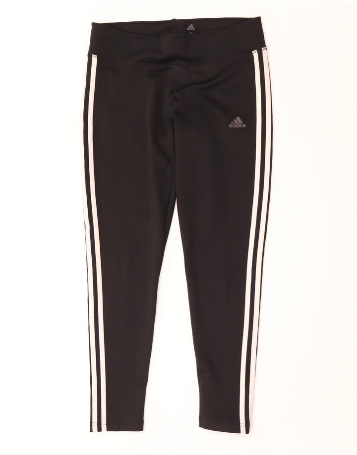 Adidas Womens Climalite Leggings UK 12/14 Medium Black Polyester