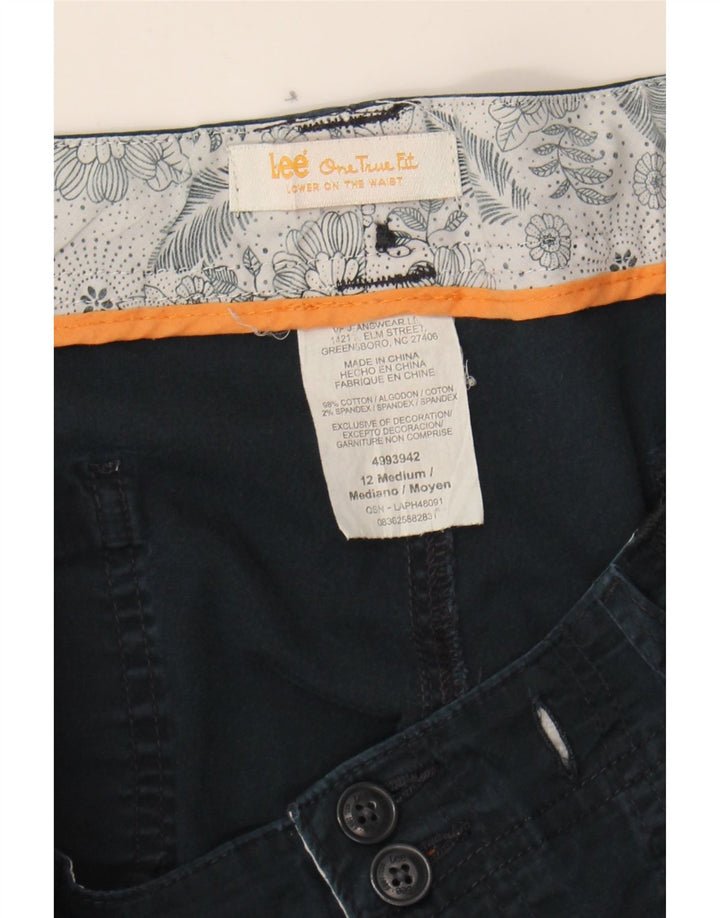 LEE Womens Bermuda Cargo Shorts US 12 Large W34  Navy Blue Cotton Vintage Lee and Second-Hand Lee from Messina Hembry 