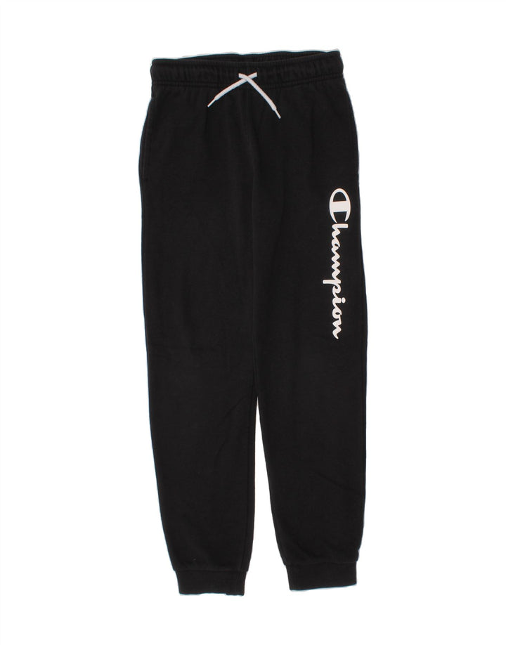 CHAMPION Boys Graphic Tracksuit Trousers Joggers 9-10 Years Medium  Black Vintage Champion and Second-Hand Champion from Messina Hembry 