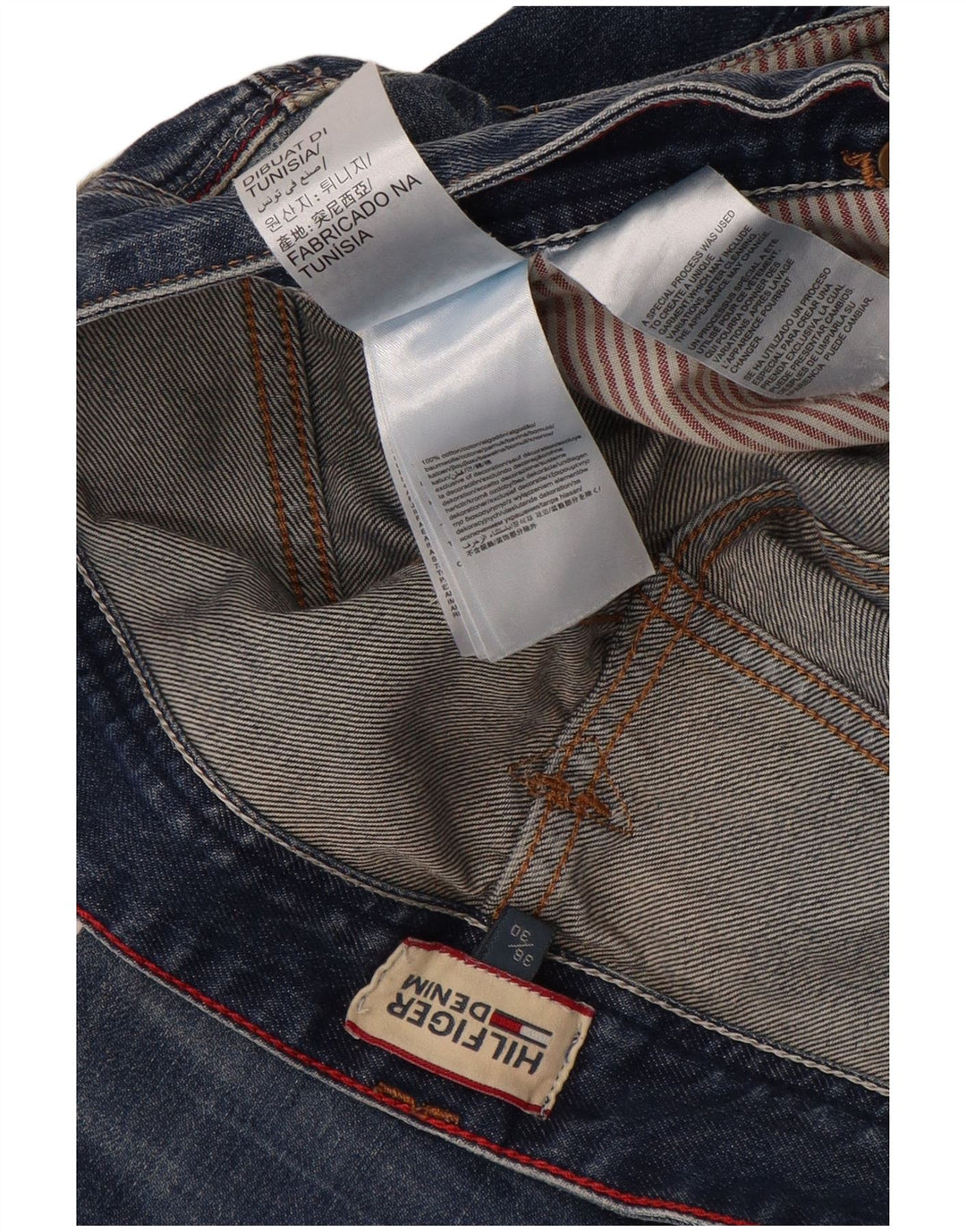 Tommy Hilfiger Herre Straight Jeans W36 L30 Blå Bomuld