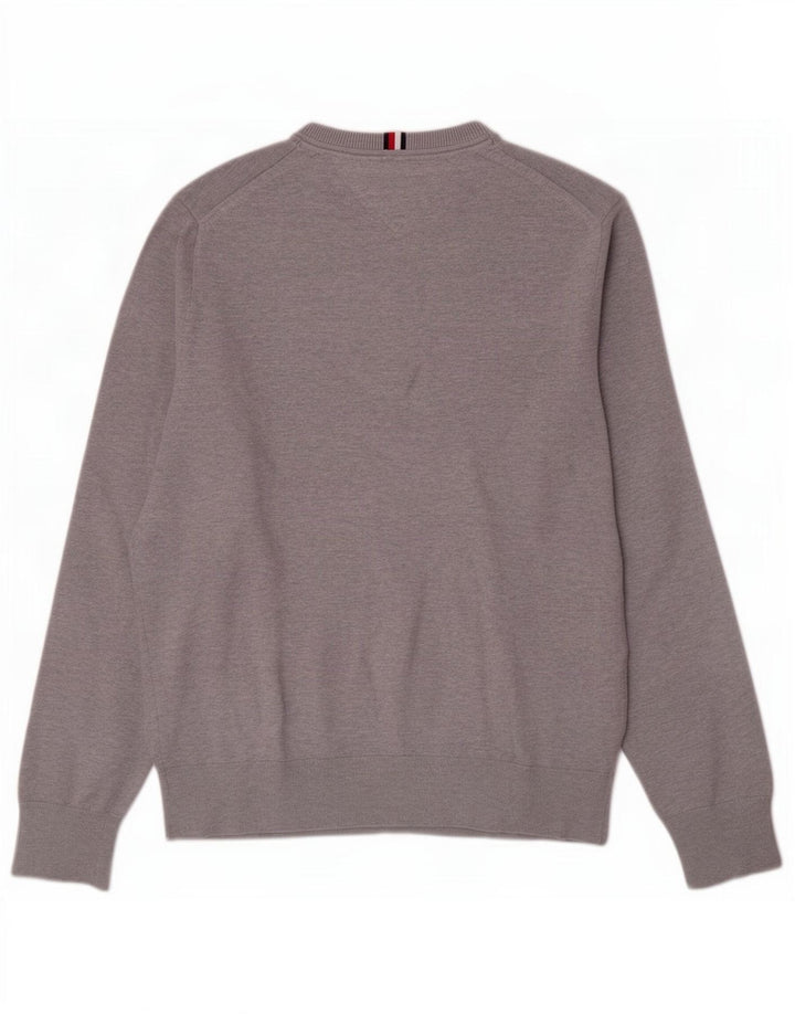 Tommy Hilfiger Herre Crew Neck Jumper Sweater Medium Grå Bomuld