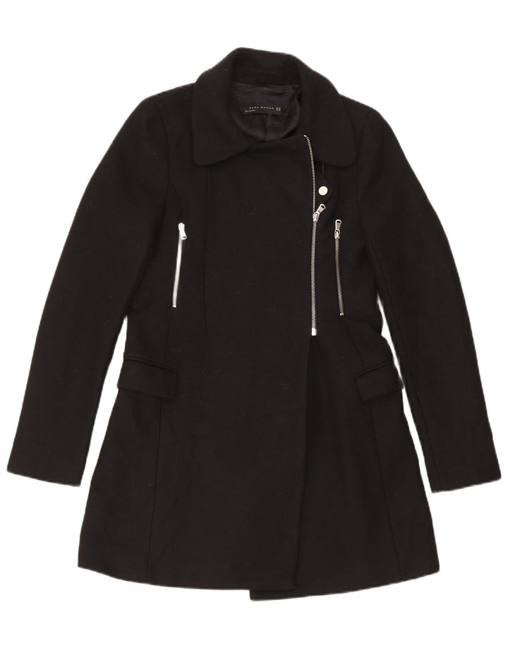 Zara Dame Overfrakke UK 6 XS Sort