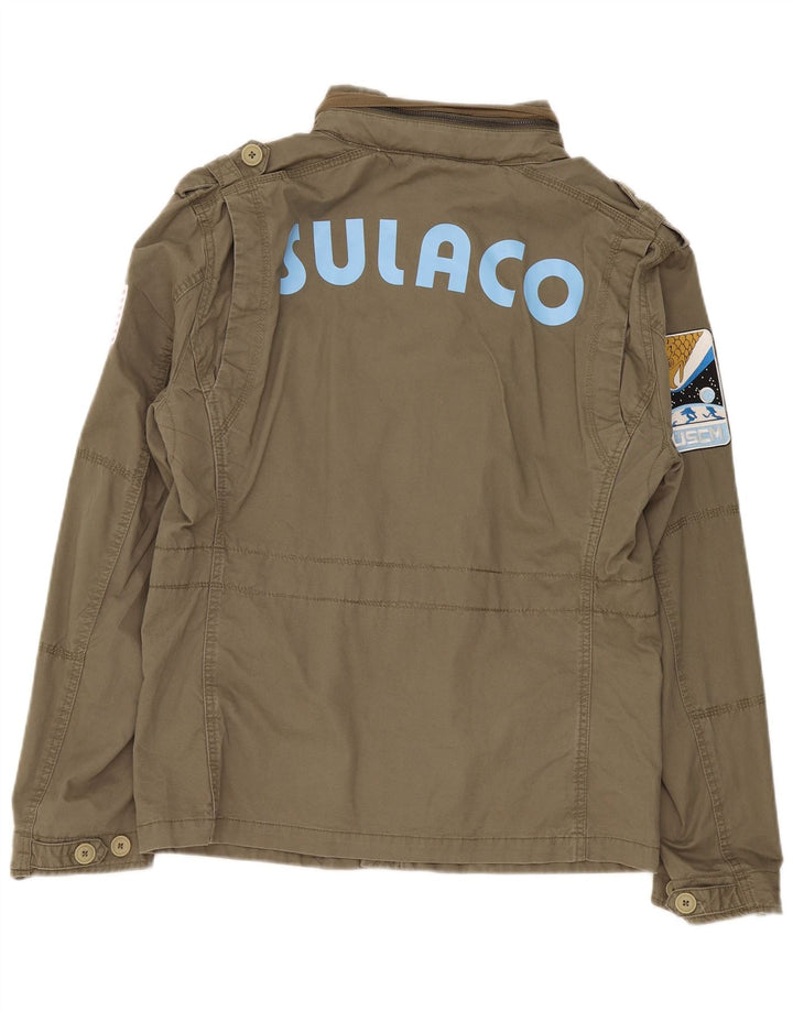 Brandit Herre Grafisk Militærjakke UK 38 Medium Khaki Bomuld