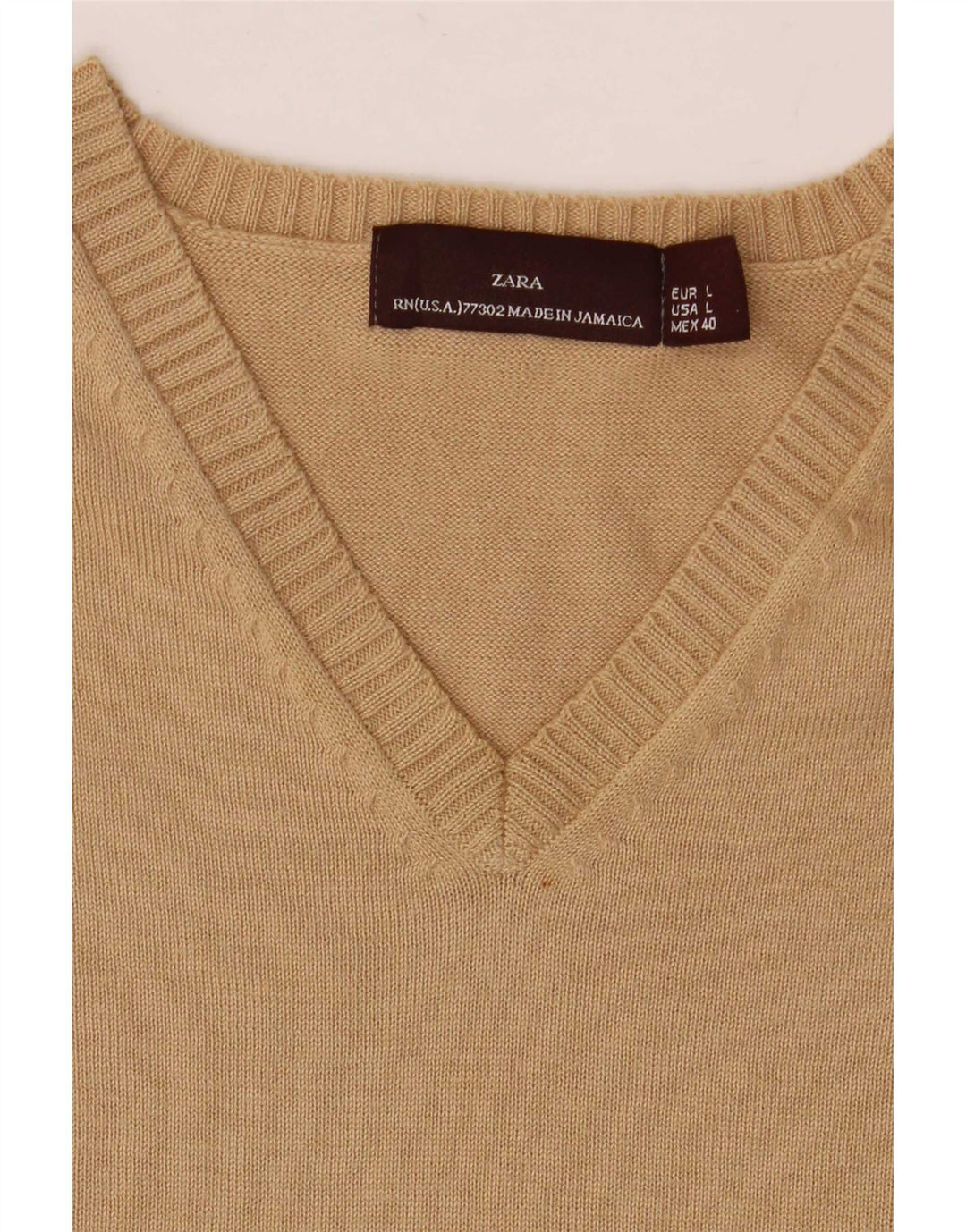 Zara Herre Vest Tank Top Stor Beige