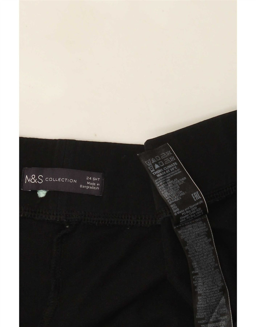 Zara Dame Leggings UK 24 4XL Sort Bomuld