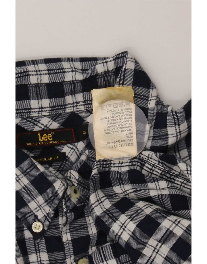 Lee Herre Regular Fit Flanellskjorte Medium Navyblå Ternet Bomuld
