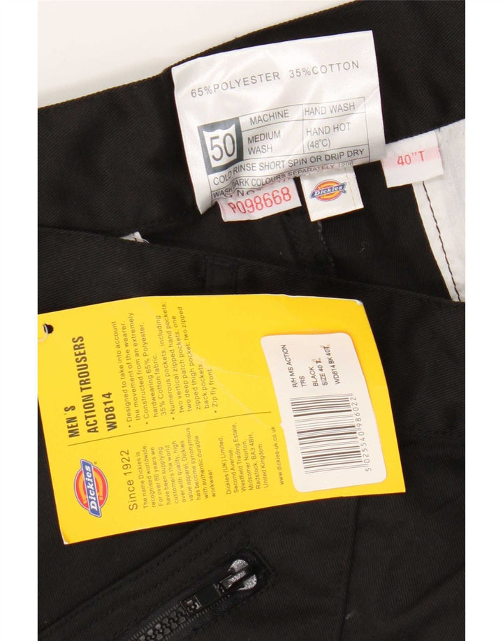 Dickies Herre Straight Cargo Bukser W40 L30 Sort Polyester