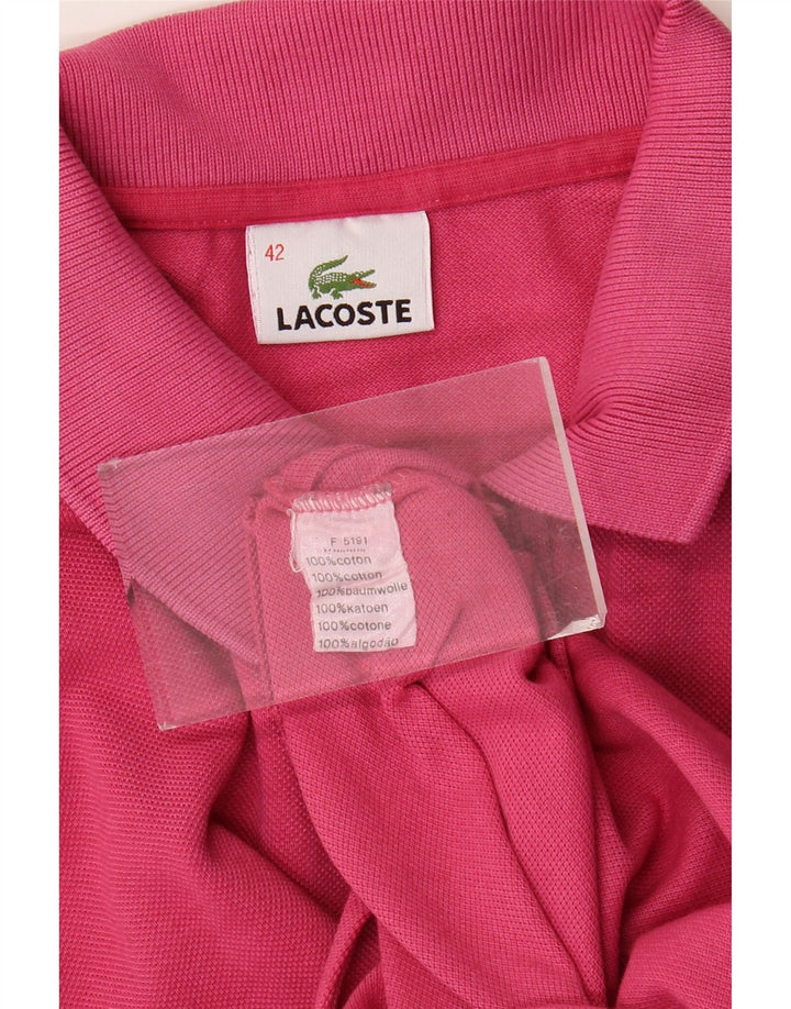 Lacoste Dame Polo Shirt Størrelse 42 Large Pink Bomuld