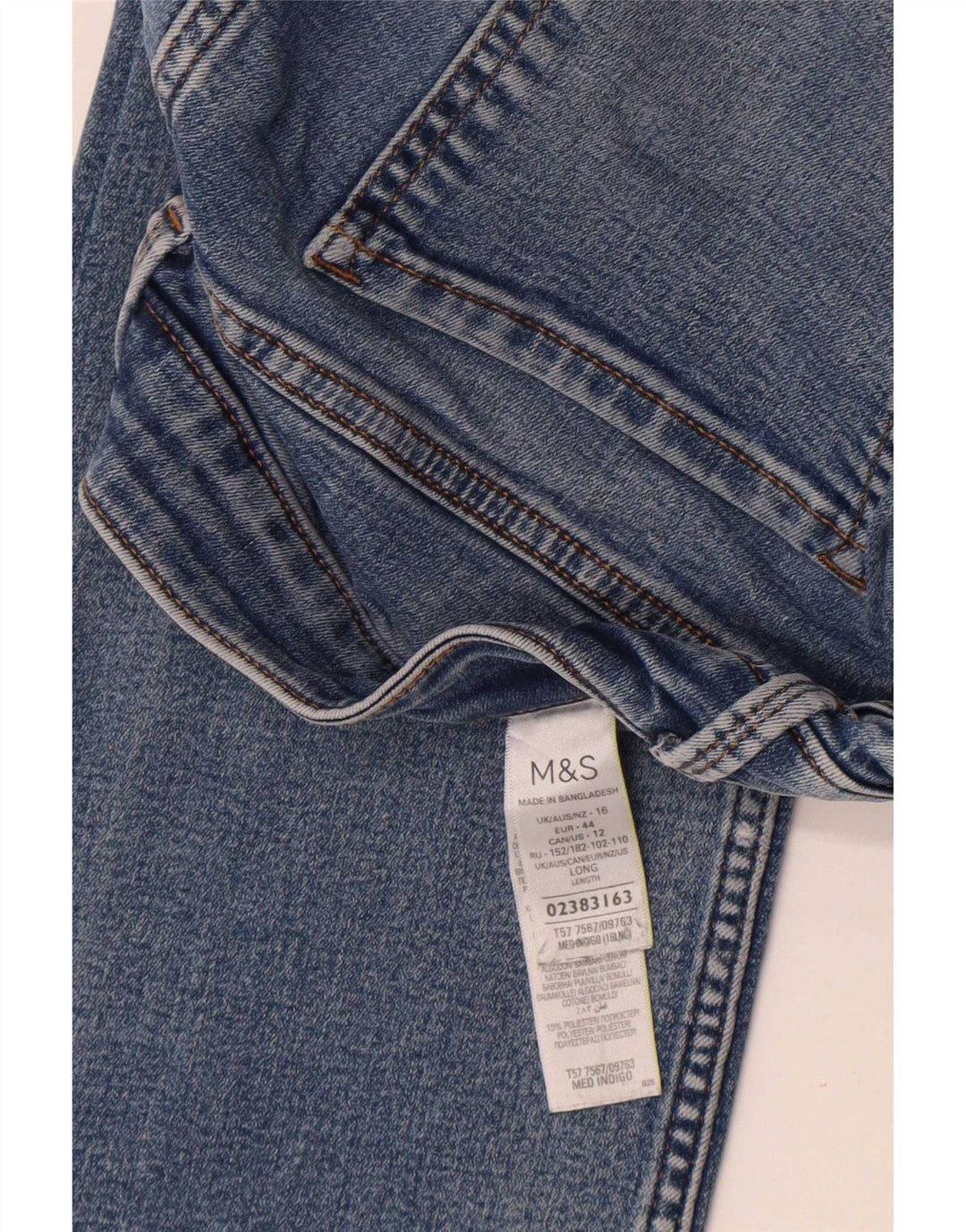Marks & Spencer Dame The Eva Bootcut Jeans UK 16 Large W34 L30 Blue