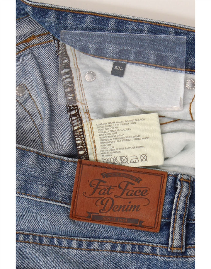 Fat Face Herre Straight Jeans W38 L29 Blå Bomuld